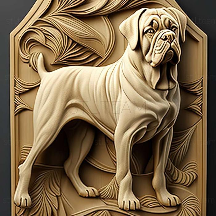 3D model Bullmastiff dog (STL)